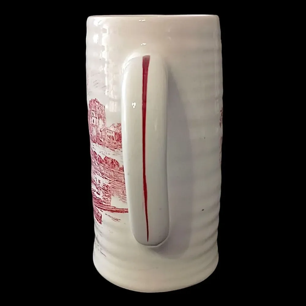 Royal Staffordshire Wilkinson‎ Tankard Stein Mug ANTIQUE Carnarvon Castle Red.